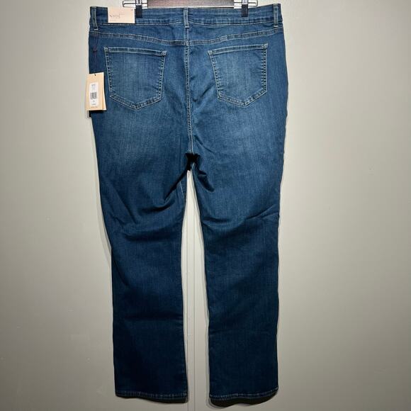 NYDJ Marilyn Straight Lift & Tuck Blue Denim Jeans | Women's Size 18 (NWT) - Picture 2 of 12